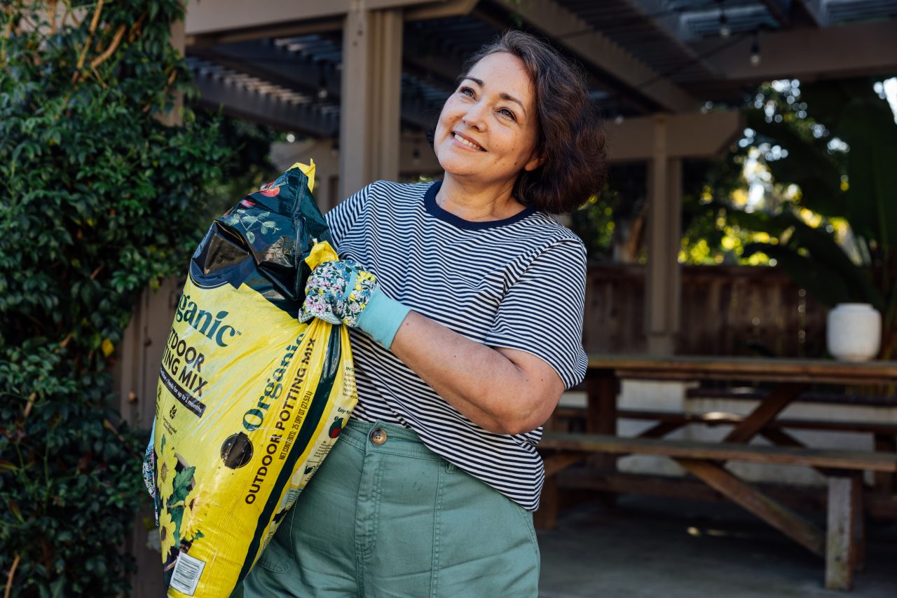 Woman gardening